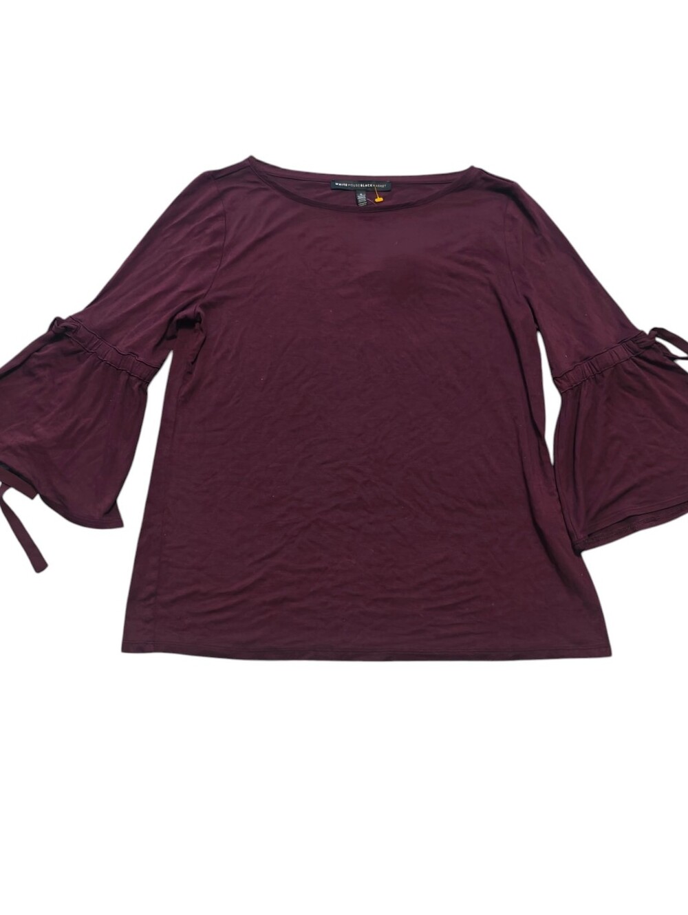 White House Black Market Bell Sleeve Top in Plum Size S